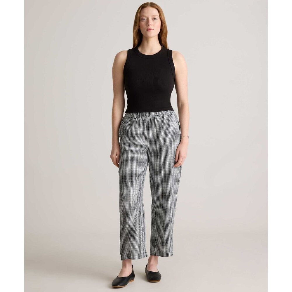 Quince Black & White Cropped Pants